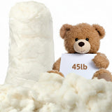 Wesnoy 20.5kg/45lb Cotton Stuffing for Stuffed Animals Soft Pillow, Natural Cotton Fiber Filling Batting, for Toys, Cloud Decora