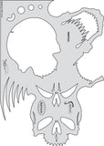 Artool Freehand Airbrush Templates, Skull Master Frontal White