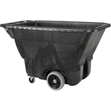 Rubbermaid Commercial Products Tilt Dump Truck, 450 lbs 1/2 Cubic Yard Heavy Load Capacity with Wheels, Trash Recycling Cart, Bl