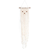Solid Oak Macrame WALLHANG KIT 3 Flowers, OffWhite, One Size