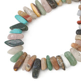 BEADIA Natural Multicolor Agate Irregular Teardrop Stone Beads 0.4-1.2 Loose Semi Gemstone Beads for Jewelry Making 15 Inch/Stra