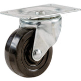Shepherd Hardware 9479 3Inch Rubber Swivel Plate Caster, 175lb Load Capacity, Black