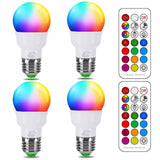 ILC RGB LED Color Changing Light Bulb, 40W Equivalent, 450LM, 2700K Warm White 5W E26 Screw Base RGBW, Flood Light Bulb- 12 Colo