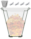 Jayhalo Outdoor Trash Bag Holder Stand 30-45 Gal, Portable Garbage Bag Holder Frame for Garden Camping Portable Trash Can, Leaf