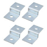MY MIRONEY 4 PCS Silver Z Brackets, Heavy Duty Z Shape Right Angle Corner Braces Double Channel Profile Support Brackets for She