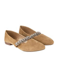 Shoetopia Embellished Slip-On Beige Bellies For Women & Girls /Uk5-Eu38,Beige,5,B0CK5LJBWD