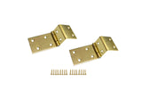 QCAA Heavy Duty Durable Steel Chest Hinge for Box, Door & Cabinet, 1-1/2 x 1.8 mm, Brass Plated, 2 Pack, Made in Taiwan