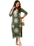 Gosriki Women'S Cotton Blend Chikankari Embroidered Straight Kurta (Dp-28-Pista-Gs_Xl_Pista_X-Large),Pista,,B0CHSF19BQ