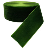 Chenkou Craft 5Yards Christmas Green 1 1/2 Velvet Ribbon Bulk (Green, 1 1/2(40mm))