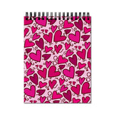 Vprint Heart Love Texture Spiral Wiro Unruled Blank Pages Notebook Diary Journal Drawing Book Potrait A4 (Size 8X11)