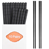 10 Pairs Fiberglass Chopsticks Family Set, ONEHERE Reusable Chinese, Japanese, Korean Chop sticks, Dishwasher Safe, Nonslip, fo