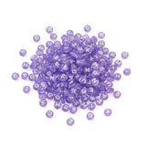 1000Pcs Lilac Acrylic White Letter Beads 7x4mm Flat Round Alphabet Loose Beads for Jewelry Bracelet Necklace Making