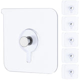 Uniclife 10 Pcs Self Adhesive Picture Hooks 33 Max lbs Load Heavy Duty Picture Hangers Without Nails Wall Hooks for Hanging Tran