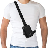 Peicees Small Crossbody Bag for Men Women Mini Sling Bag Travel Running Phone Daypack Cross Body Shoulder Bags with Keyholder, B