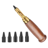 Calandis Leather Belt Hole Puncher Kit For Sewing Leather Accessory Rotary Punch Tool Brown | Paper Punches | Scrapbooking Tools