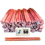 Amazing Dog Treats - 6 Inch Medium Size Bully Sticks (50 Count) - Bulk Bully Sticks for Dogs - No Hide Bully Stick Dog Bones