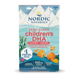 Nordic Naturals Zero Sugar Childrens DHA Gummy Chews, Tropical Punch - 30 Gummy Chews for Kids - 600 mg Total Omega-3s - Brain D