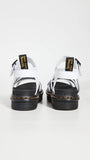 Dr. Martens Women'S Blaire Fisherman Sandal, White Hydro Leather,