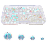 Chengmu Crystal Blue Coin Glass Beads for Jewelry Making, Flat Round Faceted Briolette Rondelle Crytal Spacer Beads for Bracelet