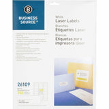 Business Source 26109 Mailing Labels, Laser, 1Inch x25/8Inch , 750/PK, White