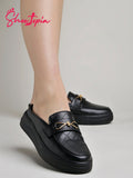 Shoetopia Smart Casual Comfortable Black Loafers For Girls-Eu39,Bronze,6,B0D5HFN9Y1