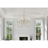 Living District Flynx 9-Light Mid-Century Metal Pendant In Weathered Dove