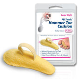PediFix Felt Toe Crest Cushion with Loop - Hammer Toe Support Pad for Callus Cushioning & Toe Tip Pressure Relief, Soft Under To