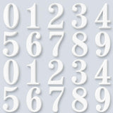 Leinuosen White 3 Inch Acrylic Mailbox Number 2 Set - Weatherproof - Mailbox Numbers for Outside - House Numbers - Sticky (Vinta