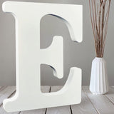 AOCEAN 10 Inch White Big Wood Letters, Unfinished Wooden Letters for Wall Decor, Standing Letters Slices Sign Board Decoration,