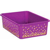 PURPLE CONFETTI LARGE PLASTIC BIN