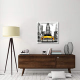 Vintage Taxi In Times Square, Nyc (Detail)-Paper Art-32,,X32,,