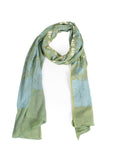 Style Shoes Female Stole/Scarf For Girl/Ladies Colour Green Soft Cotton Blend Ethnic Pattern Solid Scarves(St76Green1)
