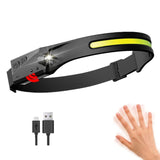 WINDFIRE Headlamp Rechargeab, 230 Wide Beam LED Head Lamp with Motion Sensor, Bright Light Bar Headlight Camping Accessories Gea