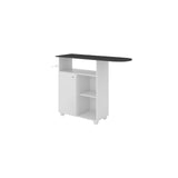 The Urban Port Wooden Ironing Board Storage Cabinet with 3 Open Compartments