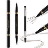 Eyebrow Pen,2-in-1 Waterproof Eyebrow Pencil with 4 Tip Microblading Brow Pen and Ultra-Precise Brow Pencil,with Dual-ended Eyeb