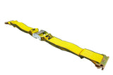 Mytee Products 2''x12' Logistic E-Track Cam Buckle Straps with Spring E-Fittings - 2500 lbs Breaking Strength - Yellow Cam Buckl