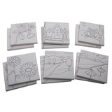 S & S Worldwide PaintYourOwn Designer Canvas Set II, 2 each of 6 PrePrinted Designs, Great For Kids & Adults, DIY Ready To Pa
