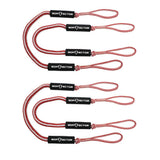 Extreme Max 3006.3269 BoatTector Bungee Dock Line Value 4-Pack - 5', Red/White