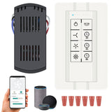 Universal Smart WiFi Ceiling Fan Remote Control Kit, Wall Switch Compatible with Alexa,Google Assistant and Smart Life App,Repla