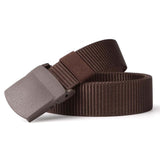 Romp Fashion Unisex Dark Brown Nylon Belt For Casual And Partyware