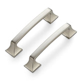 Ravinte 30 Pack Solid 3-3/4 Square Foot Arch Pulls Kitchen Cabinet Handles Brushed Nickel Pulls Silver Dresser Kitchen Cupboard
