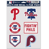 Philadelphia Phillies Decal Multi Use Fan 6 Pack