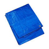 Tarps Now 10x24 ft Heavy Duty Plastic Tarp - Blue Poly Tarp, 6 MIL Waterproof Cover w/Aluminum Grommets, Reinforced Edges, Tear