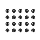 HARFINGTON 20pcs Beads 6mm Stainless Steel 2mm Hole Dia Bead for DIY Crafts, Black