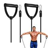 VOSAREA 1 Pair Black Stepper Resistance Bands, Nylon Resistance Bands for Stepper, Exercise Belts with Handles for Home Gym Work