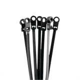 Merishopp 100X Nylon Zip Ties With Screw Mounting Hole Premium Cable Management Straps 3.6X150Mm Black