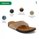 Ortho Joy Doctor Slipper For Women Fancy || Orthopedic Women'S Slipper || Regular Wear Slippers For Women,Beige,8,B0C411B3PV
