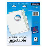 Avery WorkSaver Extra Wide Big Tab Index Dividers