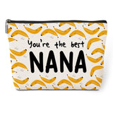 jeilink The Best Nana, Nana Gifts, Grandma Gifts, Thank You Gifts for Grandma Cute Banana Lovers Gift Makeup Bag Encouragement C