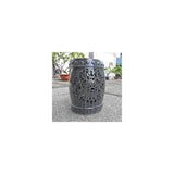 International Caravan Isfahani Ceramic Ceramic Garden Stool Grey